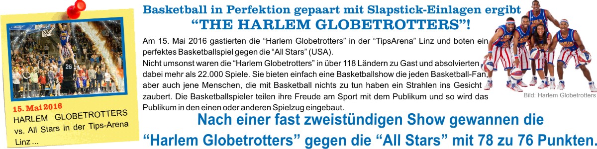 O Fotomagazin / Harlem Globetrotters in der TipsArena 2016